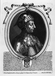 Ludwik VII Młody (ok. 1120-80) król Francji, z „Les Augustes Representations de tous les Rois de France od Faramond do Ludwika XIV”, Paryż, 1679